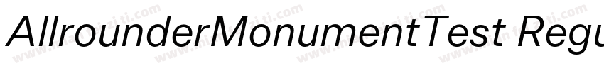 AllrounderMonumentTest Regular字体转换